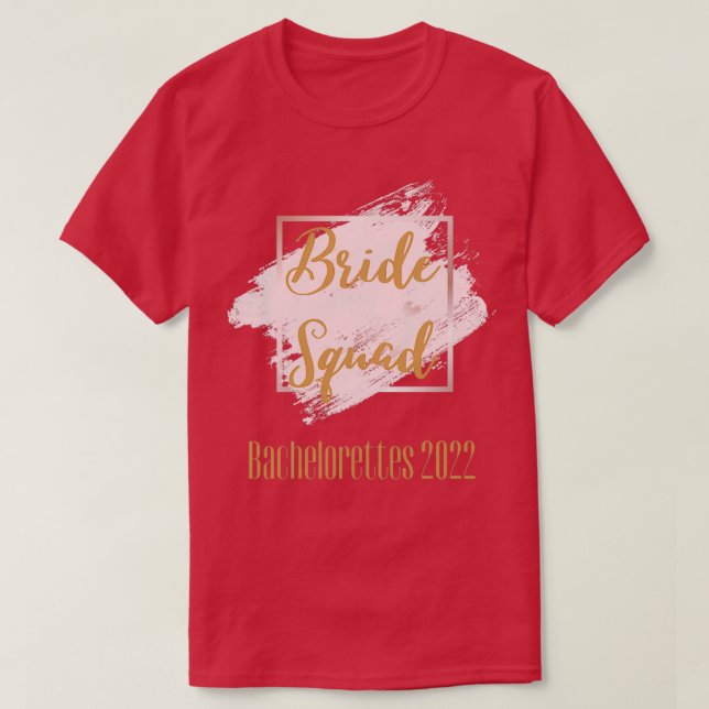 Camiseta Celebración de la Fiesta de Bachelorette Bride Squ (Diseño del anverso)