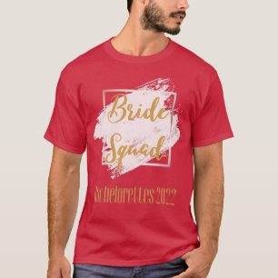 Camiseta Celebración de la Fiesta de Bachelorette Bride Squ