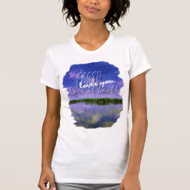 Camiseta Celebración de la Tierra Cielo de Verano Azul y Ag