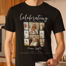 Camiseta Celebración de la vida | 8 Collage de Fotos Memori