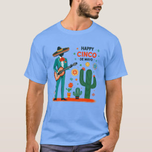 Camiseta Celebración de Mariachi – Feliz Cinco de Mayo