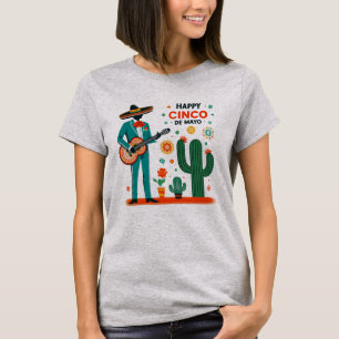 Camiseta Celebración de Mariachi – Feliz Cinco de Mayo