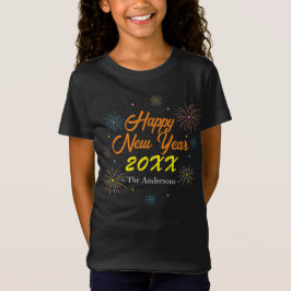 Camiseta Celebración de Nochevieja de Año Nuevo plana - Niñ