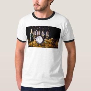 Camiseta Celebración de Nochevieja SlipperyJoe's champagne