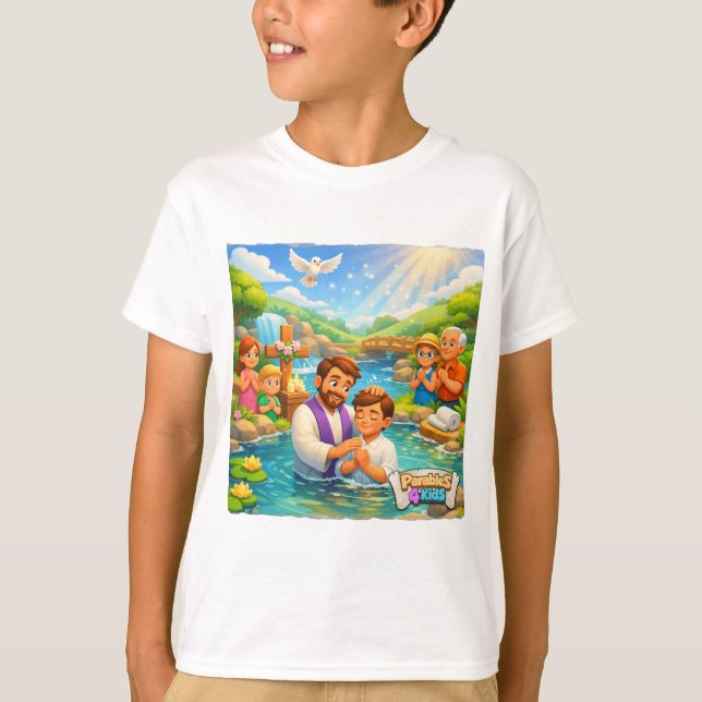 Camiseta Celebración de Pascua — Parables4Kids.com (Anverso)