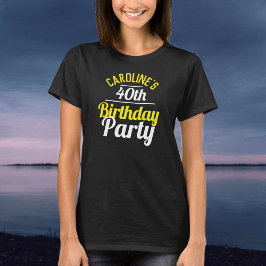 Camiseta Celebración de una fiesta de cumpleaños 40