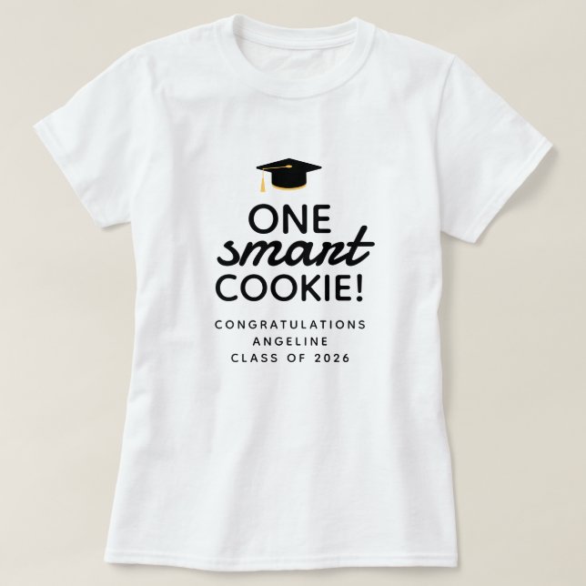 Camiseta Celebración de una fiesta de graduación de cookie  (Diseño del anverso)