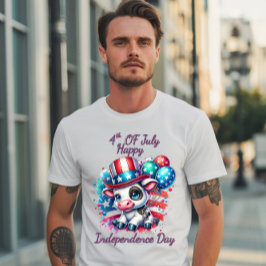 Camiseta Celebración de vacas con el Día de la Independenci