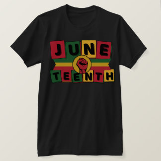 Camiseta Celebración del 10 de junio Historia negra Poder n