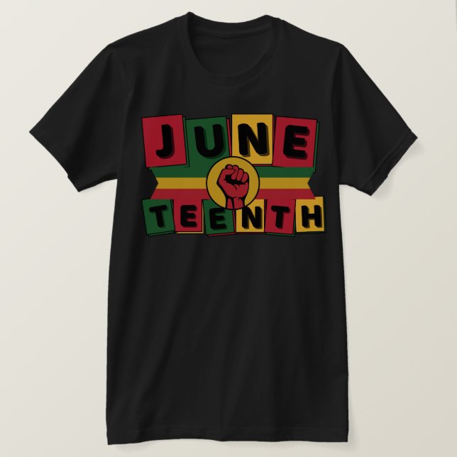 Camiseta Celebración del 10 de junio Historia negra Poder n (Anverso del diseño)