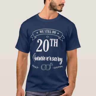 Camiseta Celebración del 20° aniversario de Boda