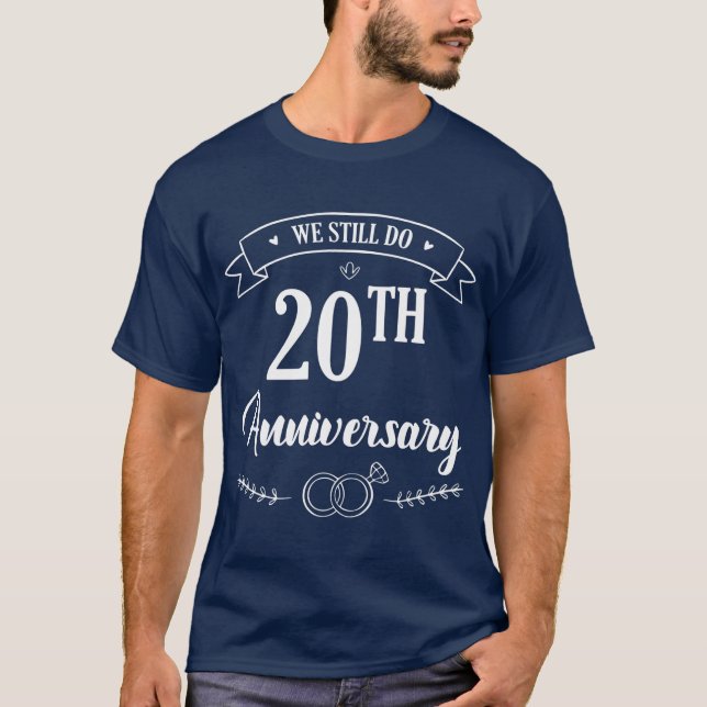 Camiseta Celebración del 20° aniversario de Boda (Anverso)