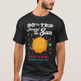 Camiseta Celebración del 90 cumpleaños: 90 vueltas alrededo