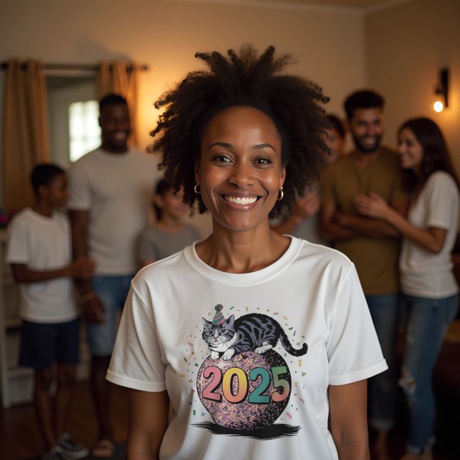 Camiseta Celebración del Año Nuevo 2025 Estilo de software  (Subido por el creador)