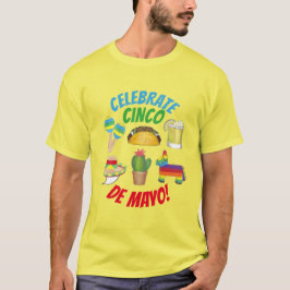 Camiseta Celebración del Cinco de Mayo Fiesta Taco Piñata C