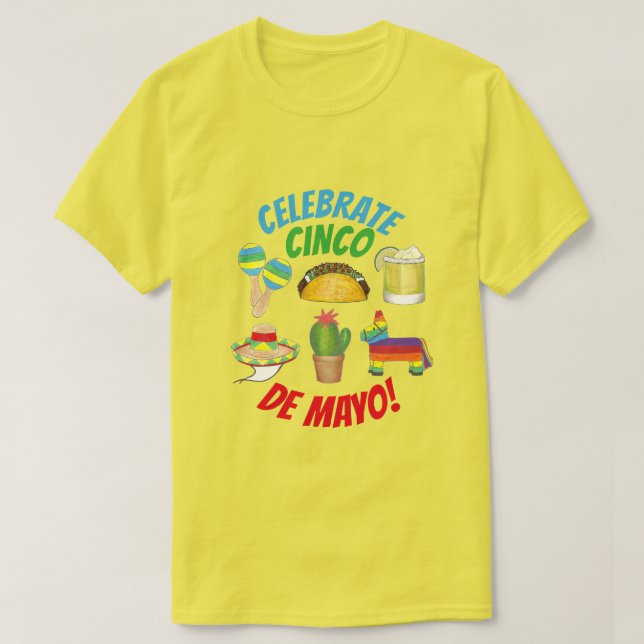 Camiseta Celebración del Cinco de Mayo Fiesta Taco Piñata C (Diseño del anverso)
