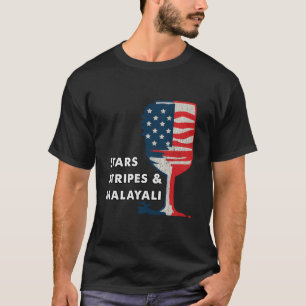 Camiseta Celebración del Cuatro de Julio del Vino Malayali