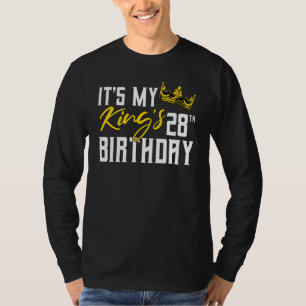 Camiseta Celebración del cumpleaños 28 de mi Rey