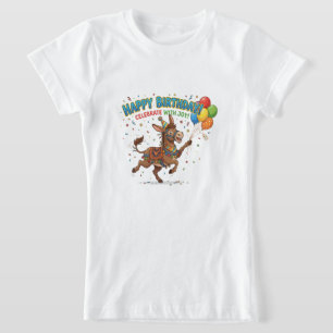 Camiseta Celebración del cumpleaños de burro feliz