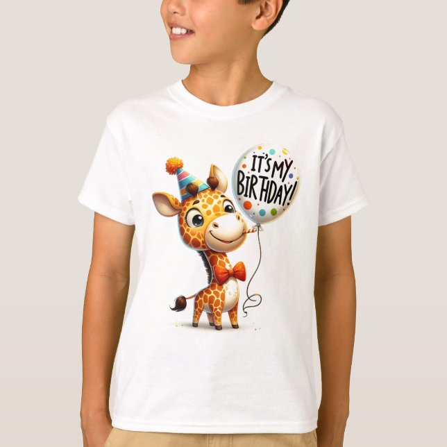 Camiseta Celebración del cumpleaños de Giraffe (Anverso)