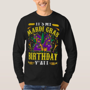 Camiseta Celebración del cumpleaños número 24 del Mardi Gra