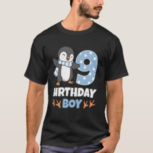 Camiseta Celebración del cumpleaños número 9 del niño con t