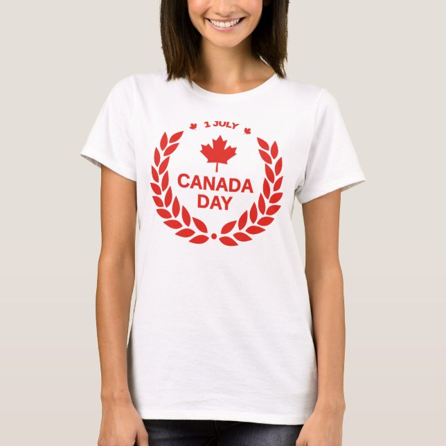 Camiseta Celebración del Día de Canadá-24658 (Anverso)