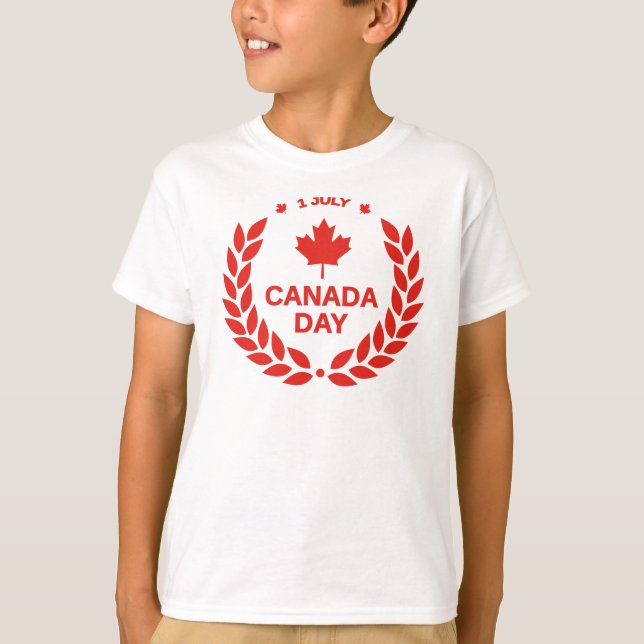 Camiseta Celebración del Día de Canadá-24658 (Anverso)