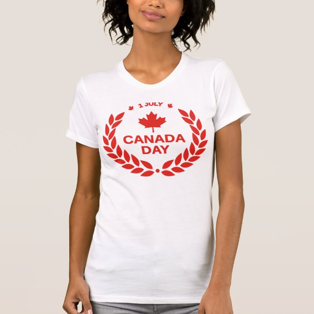 Camiseta Celebración del Día de Canadá-24658 (Anverso)