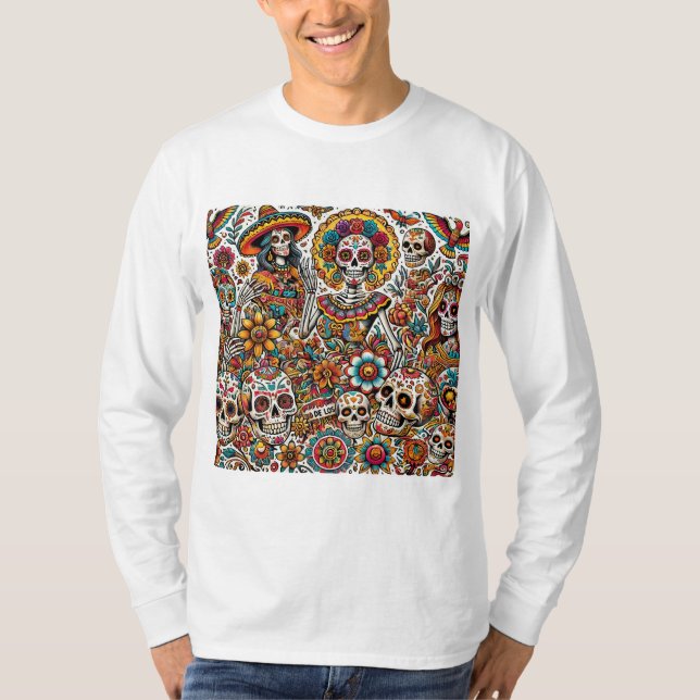Camiseta Celebración del Día de los Muertos (Anverso)