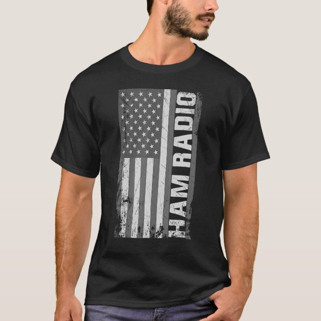 Camiseta Celebración del Día de Radio Ham Ham con Bandera D (Anverso)