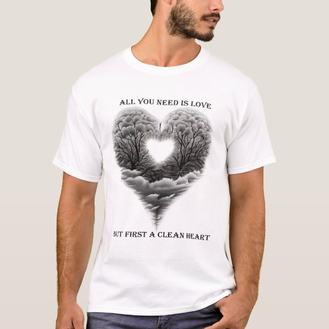 CAMISETA CELEBRACIÓN DEL DÍA DE SAN VALANTIN. CLEAN HEART (Anverso)