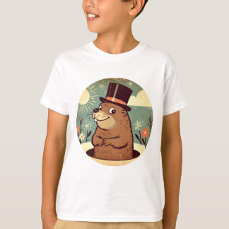 Camiseta Celebración del Día del Dapper Groundhog