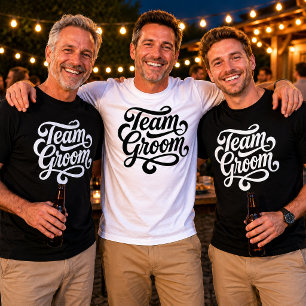 Camiseta Celebración del equipo del novio en la boda