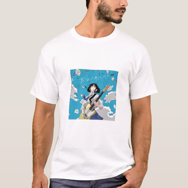Camiseta Celebración del Guitarista Chica Anime (Anverso)