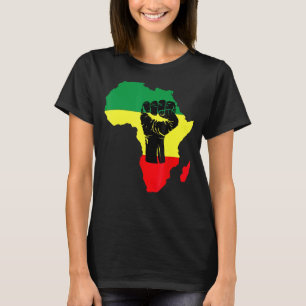 Camiseta Celebración del Mes de la Historia Negra Mapa afri