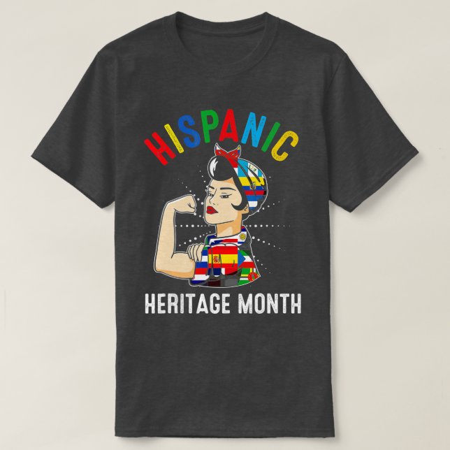 Camiseta Celebración del Mes del Patrimonio Nacional Hispan (Diseño del anverso)