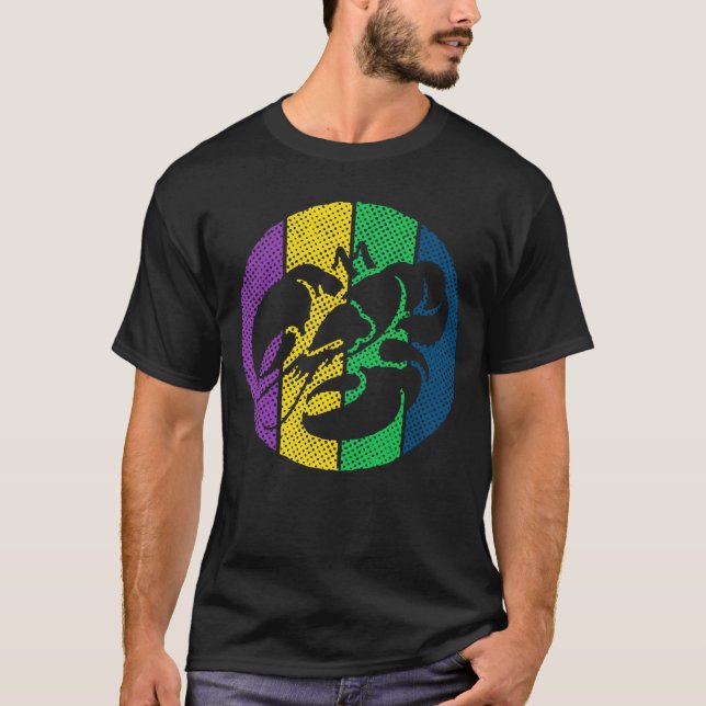 Camiseta Celebración del Silueta Mardi Gras de Langosta (Anverso)