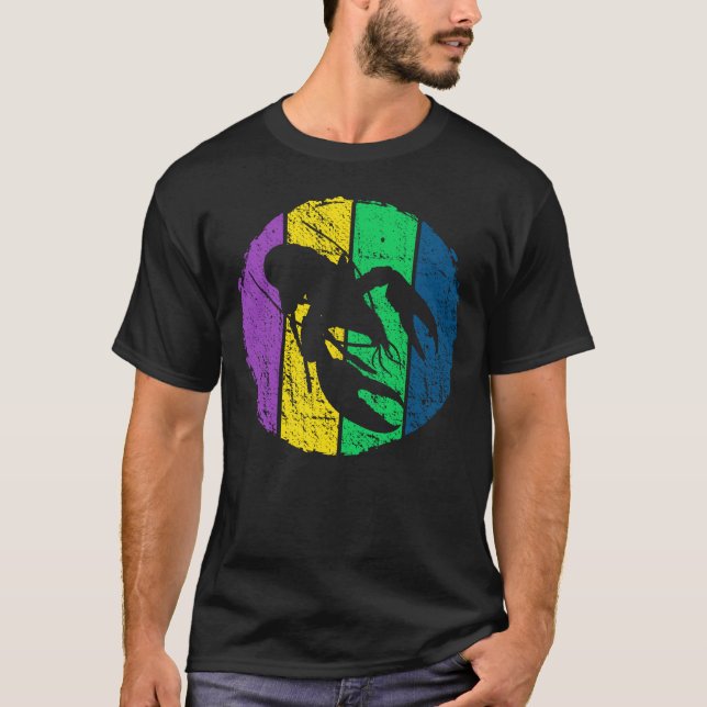 Camiseta Celebración del Silueta Mardi Gras de Langosta (Anverso)