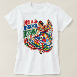 Camiseta Celebración divertida de danza folclórica del patr