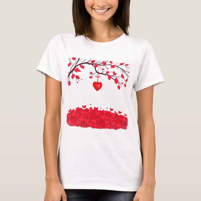 Camiseta Celebración el día de San Valentín del amor (Anverso)
