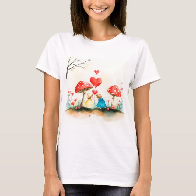 Camiseta Celebración el día de San Valentín del amor (Anverso)