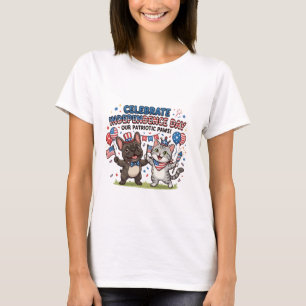 Camiseta Celebración Patriótica Patas 4 de Julio