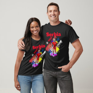 Camiseta Celebración por gol de fútbol Serbia Bandera 2025