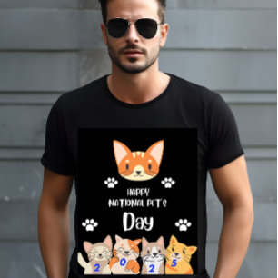 Camiseta Celebración única del Día Nacional del mascota 20 