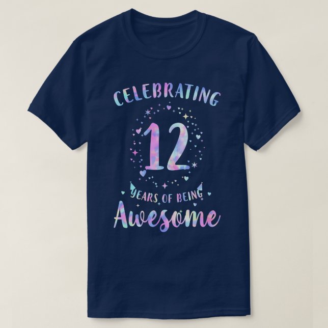 Camiseta Celebrando 12 Años De Ser Un Increíble Colo De Tej (Diseño del anverso)