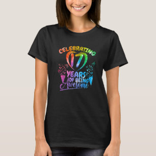 Camiseta Celebrando 17 Años De Ser Un Increíble Cumpleaños 