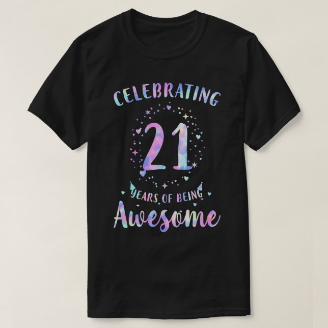 Camiseta Celebrando 21 Años De Ser Un Increíble Colo De Tej (Diseño del anverso)
