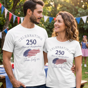 Camiseta Celebrando 250 Años de Independencia 4 de Julio 