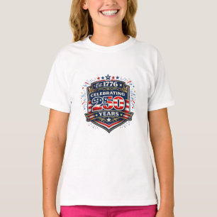 Camiseta Celebrando 250 Años de Libertad Estadounidense
